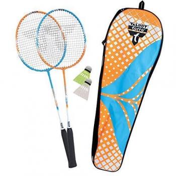Talbot Torro Set de Badminton 2-Attacker, 2 Raquetas, 2 Volantes, en un Valioso Bolso, 449402