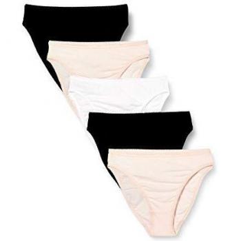 Marca Amazon - IRIS & LILLY Braguita para Mujer Pack de 5, Multicolor