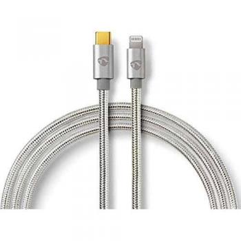 NEDIS Cable Lightning de Apple | Lightning de Apple Macho de 8 Pines a USB-C | 2,00 m | Aluminio