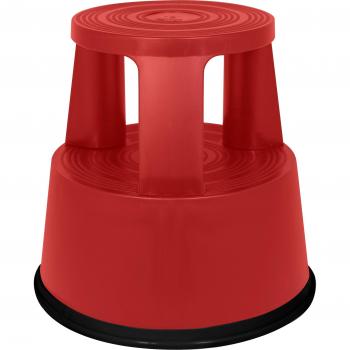Pavo 8042012 taburete de plastico con ruedas rojo
