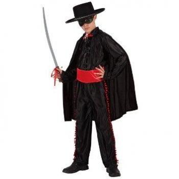 Disfraz Enmascarado Niño Infantil Negro Talla 10/12 Años