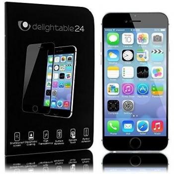 delightable24 Pantalla Cristal Templado Maxima Proteccion Glass Screen Protector 3D Borda Rodada 100% de vidro APPLE IPHONE 6 / 6S Smartphone - Transparente