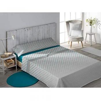 DHestia Juego Sábanas, Turquesa, 90x200 cm/Cama 90