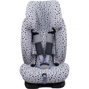 Jyoko Funda de Algodón Elástico para Silla de Coche Foppapedretti Reklino - Transpirable y Hipoalergénica, Compatible con Foppapedretti Re-Klino, Color Black