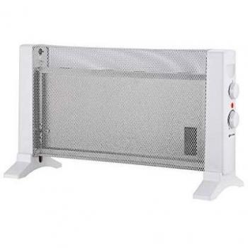 Grunkel - RMC-600 - Radiador de Mica Compacto con 2 Niveles de Potencia y protección antisobrecalentamiento - 600W - Blanco