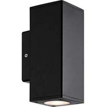 Aplique Exterior Yopol doble iluminacion, Negro, Fabrilamp