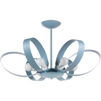 Colgante SERENA Lámpara de techo colgante Designer 6 Metal Azul Claro