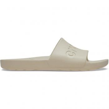 Chanclas unisex Crocs Slide U Crocs, color blanco, calzado cómodo y ligero, material de espuma Croslite, diseño fácil de poner y quitar, suela antideslizante