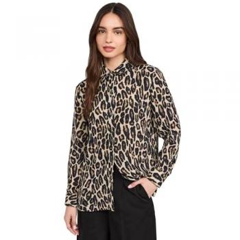 Theory Women's Multicolor Leopard Print Straight Shirt - Size S
