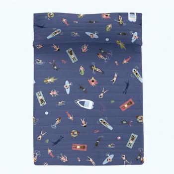 Colcha Aware Sea Party Multicolor 260 x 260 cm, 100% Poliéster, calidad de, Fabricado en España