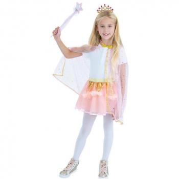 Conjunto de Princesa Fantasía infantil: Capa, Tiara y Varita Mágica
