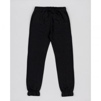 Pantalón deportivo de niña Losan liso con bajo elástico, color negro, talla S