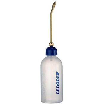 GEDORE Aceitera, Engrasador de plástico con tubo de latón deslizante y cierre, Accesorio de taller, 250 ml, 298-00