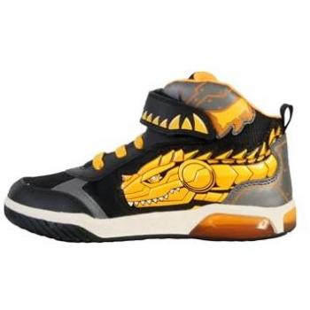Geox J INEK BOY High-top Trainers for Boys in Black/Yellow