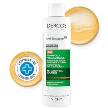 Vichy Dercos Anti-Dandruff 2-in-1 Dermatological Conditioning Shampoo 200ml