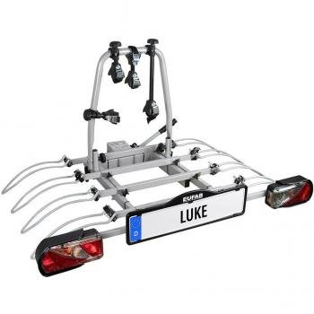 EUFAB 11514 Luke - Portabicicletas de Enganche para 4 Bicicletas