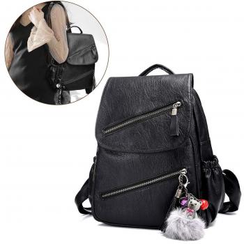 Bolso Mochila Cuero Mujer Antirrobo Mochilas Mujer Casual, JOSEKO Impermeable Mochila de Viaje de Gran Capacidad Bolsa de Hombro Convertible con Adorno Colgante Tassel Regalo Mujer