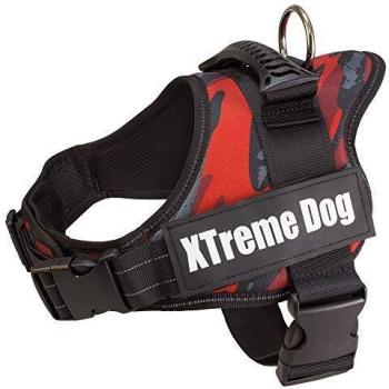 ARQUIVET Arnés Perro Xtreme Dog Camuflaje Rojo Talla: XS/44-57 cm - Arnés ergonómico Ajustable en Cuello y Extra Resistente para Perros - para el adiestramiento y Paseo de tu Mascota