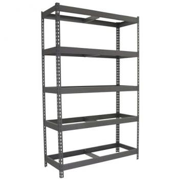 Estantería Metálica ECOFORTE 1504-5 Gris, Kit de Acero 45x150 cm, Carga Máxima 400 kg por Balda, 5 Alturas