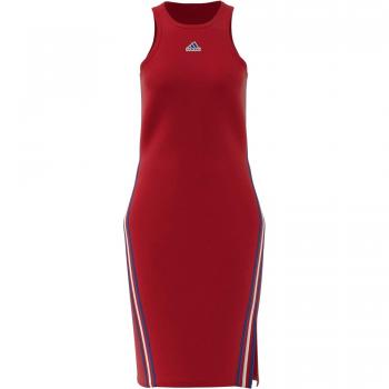Vestido adidas Future Icons 3 bandas Essentials Mujer Rojo