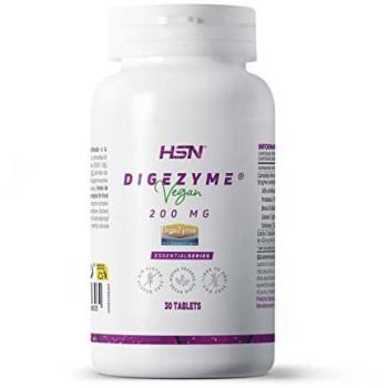 Digezyme Enzimas Digestivas Veganas 200 mg - 30 Tabletas | Complejo Patentado para Mejorar la Digestión de Proteínas, Hidratos y Grasas | Absorción de Nutrientes | No-GMO