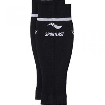 Sportlast Pro Pantorrilleras de Compresión, Negro / Blanco, L
