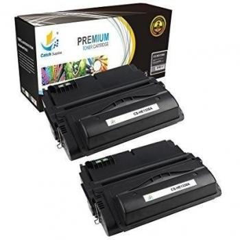 CatchSupplies reemplazo Q1338A Cartucho de tóner Negro 2 Pack para la serie HP 38A | 10.000 rendimiento | compatible con la impresora HP LaserJet 4200, 4200N, 4200TN, 4200DTN, 4200DTNS, 4200DTNSL, modelos de impresora.