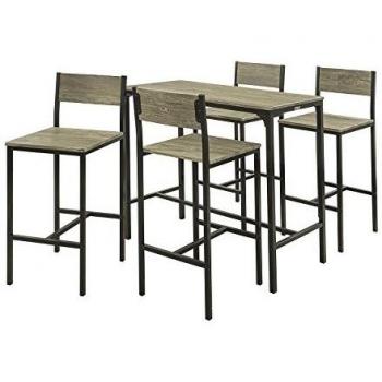 Set de 4 taburetes y mesa - Diseño moderno y alta resistencia