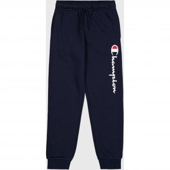 Pantalones de Chándal para Niños Champion con Puños de Canalé y Logo Grande, Talla 128, Color Marino