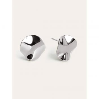 Pendientes Waves Acero Singularu - Elegantes Pendientes de Acero con Diseño Ondulado - Accesorios de Moda para Mujer