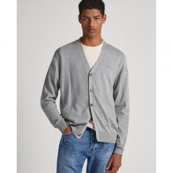 Jersey Cardigan Andre Pepe Jeans para Hombre en Color Gris con Cierre de Botones