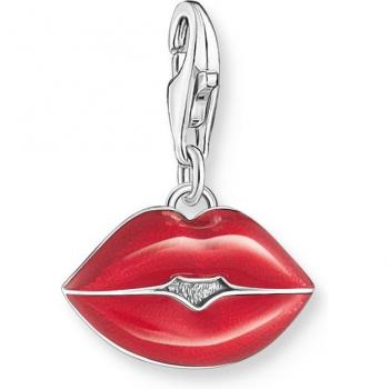 Kissable Lips Charm - Women's Sterling Silver Enamel Red Charm 2068-664-10
