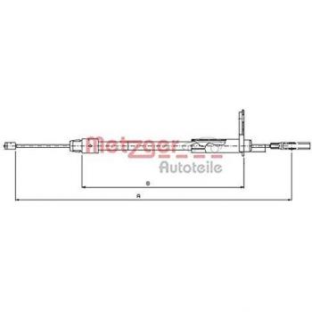 Cable de Freno de Mano Metzger 10.9327 para Mercedes A-Klasse y Vaneo, lado derecho