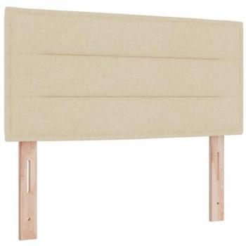 Cabecero LED con luces de tira, color crema, 80 cm, tela