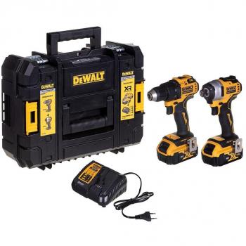 Dewalt DCK2061P2T Akku-Schrauber-Set - Juego de destornilladores inalámbricos con dos baterías de 18V, cargador rápido y maletín de transporte