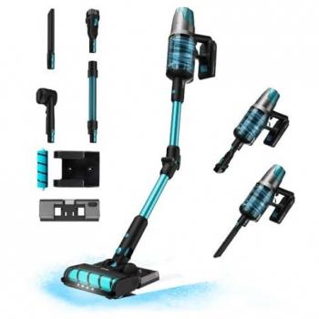 Aspirador Escoba Cecotec Conga Rockstar 7500 Astral ErgoWet Animal T 4 en 1, 680W, Negro/Azul