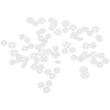 Botón a presión de plástico para coser en la 10 mm 14 mm 36 unidades Juego de blanco