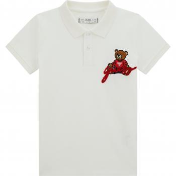Guess Mini Me Kids Polo Shirt Short Sleeve Salt White