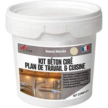 Kit de Hormigón Pulido Beige para Cocina y Revestimiento de Pared - 10 m² (2 Capas) - Arcane Industries