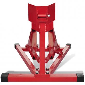 Festnight Soporte de Motocicletas para Rueda Delantera Color Rojo 63 x 47,5 x 41 cm Largo x Ancho x Altura