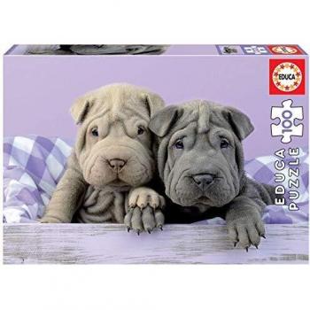 Educa - Shar Pei Grises Puzzle infantil de 100 piezas, a partir de 6 años