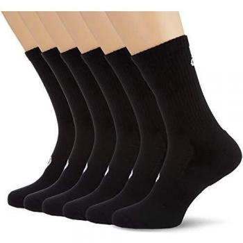 ASICS Unisex Performance Crew Socks 6-Pack Black
