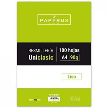 Unipapel Paquete de Hojas Lisas, 90 g, Papel Super Resistente Extrablanco Paperclas90G, sin Margen, Paper, Blanco, A4, 100