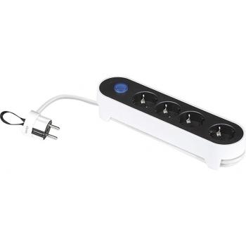 Simon Brico Regleta Base Múltiple con 4 Tomas e Interruptor, Cable de 1.4 Metros
