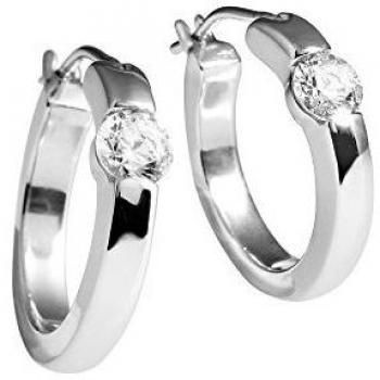 Diamonfire Carats Linie - Pendientes de plata de ley con circonita