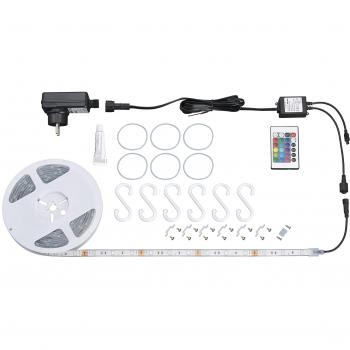 Briloner Tira LED RGB para exteriores de 3 metros con control remoto, dimmable, IP44