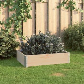 Plantador de madera maciza de pino levantada 60x80 cm