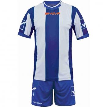 Givova Conjunto de fútbol Camiseta con Pantalones cortos Kit Catalano azul / blanco