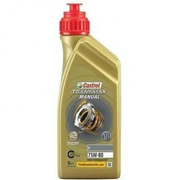 Aceite de transmisión CASTROL Syntrans V 75W80 1L, viscosidad 75W80, formulación sintética, diseñado para transmisiones manuales y diferenciales, proporciona una excelente protección contra el desgaste y la corrosión