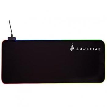 SureFire Silent Flight RGB-680 Gaming Alfombrilla para Mouse I 680mm x 280mm x 3mm I RGB Mousepad Large I Impermeable y Antideslizante I Superficie con microtextura I Powered by Verbatim